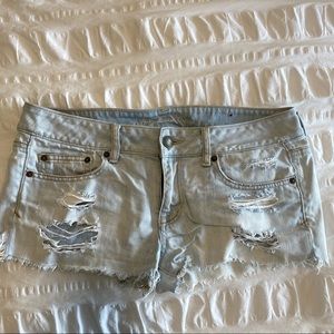 American Eagle distressed jean shorts
